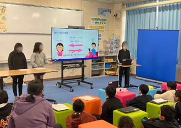 北条東小学校5年生「発想し創る学び」の発表風景
