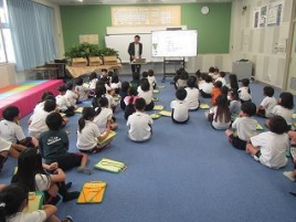 枝豆学習（北条小３年）